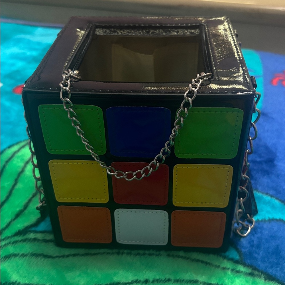 Colorful Cube Chain Bag